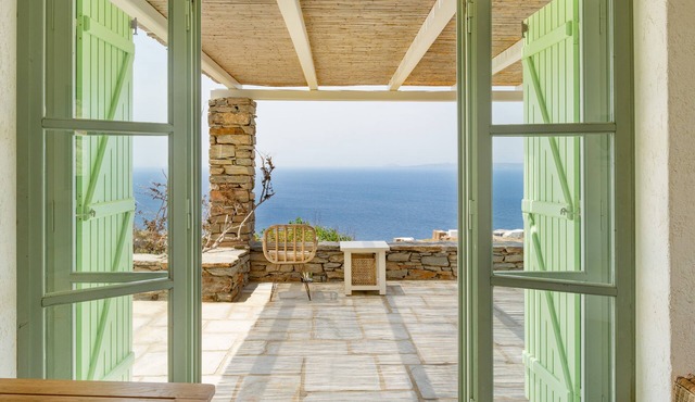 Country House 'Casa Xyla-sunset View Villa' with Sea View, Wi-Fi and Air Conditioning in KEA