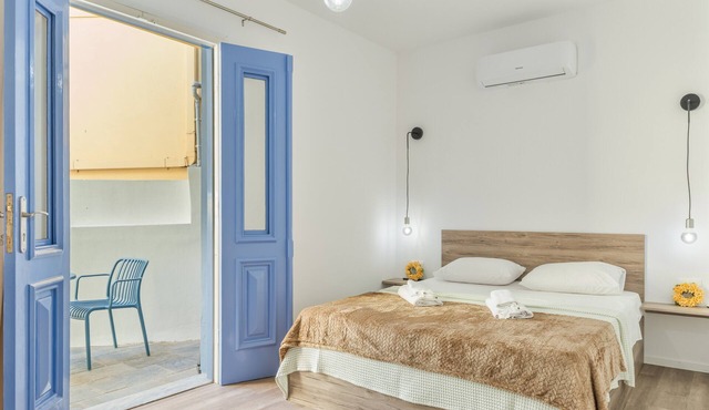Double Room 5 with Private Terrace, Kitchenette, and Air Conditioning in Ano Symi