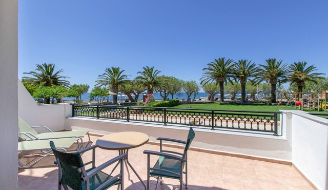 Family Beachfront Apartment with Sea View in Agia Galini, Crete in Agia Galini