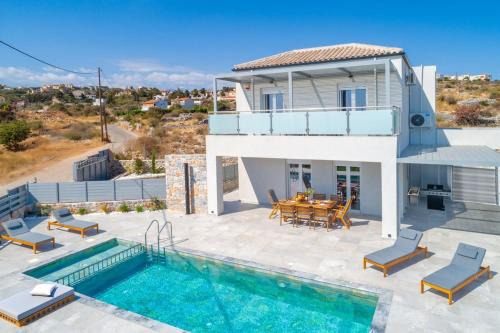 Gianna's Panoramic Seaview Twin Villas with pool 1 in Epáno Kefalás