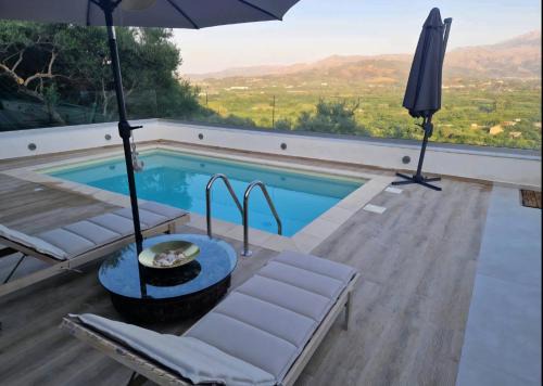 Koufos with view in countryside - Private Pool in Koufós