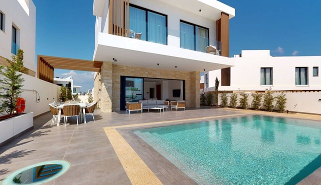 Lavish Cyprus Seaview Villa Moirai | 4 BDR | Private Pool | Prime Location |. in Protaras