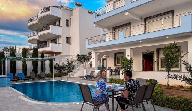 Loutra Horizon Suite | Pool, Sea View & Comfort