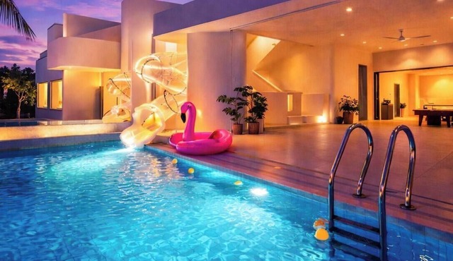 Luxury 6-Bedroom Villa | Private Pool, Water Slide, Karaoke, Billiards, TV, PS5