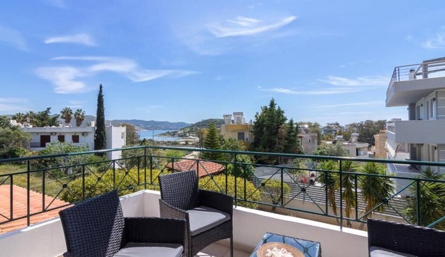 Modern Sea View Apartment with Balcony in Anavissos