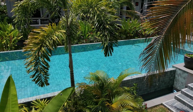 Private 3-room 1-bed villa by 15-m swimming pool and garden in Krabi, Thailand