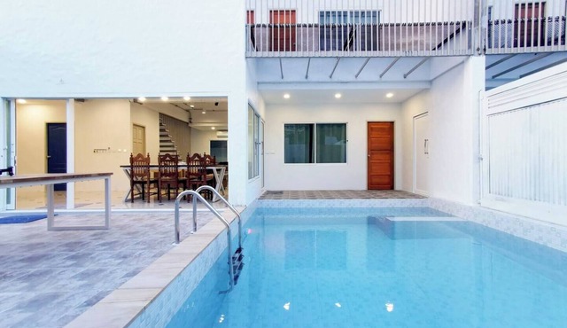 The villa seamlessly blends modern design, refined aesthetics and serene comfort