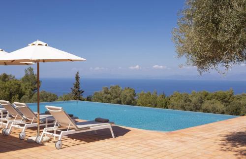 Villa Borsa Secluded Retreat with Sea Views Gym in Lefkada