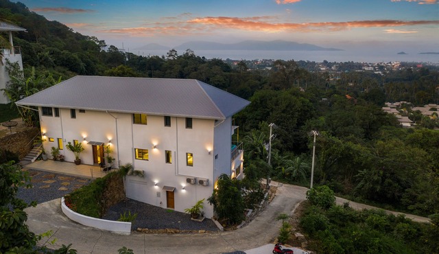 Villa Jasmine Bophut sea view and view of Samui Elephant Haven