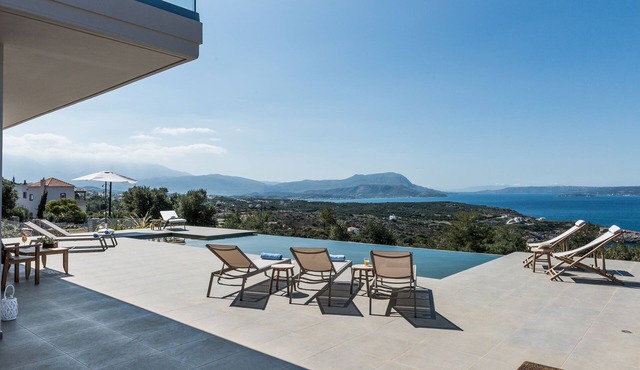 villa Palm by NiMaRvillas, stylish design,stunning sea views, infinity pool