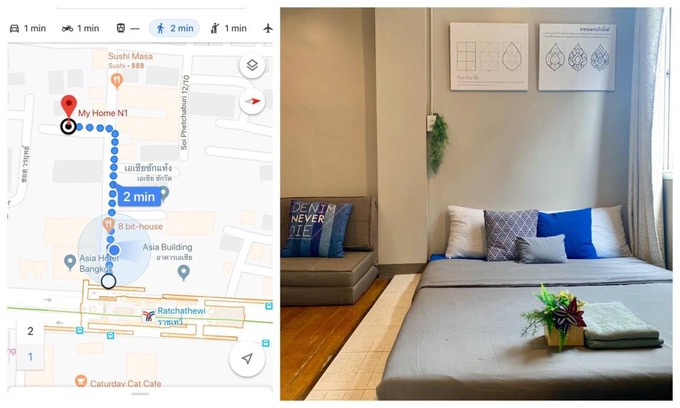 Thanon Phetchaburi Apartment | 24 m² Apartment ∙ 4 guests