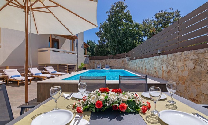 Atsipópoulon Villa | All season-sun villa, private pool,near amenities