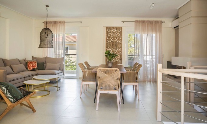 Karavomylos Villa | Deluxe Kefalonia Apartment | Apartment Paeonia | 3 Bedroom | Pool | Sea View |.