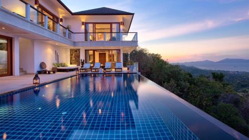 Bophut Hills Villa | Hillside Baan Lealay 4 Bedrooms Bophut Hill Amazing Sea Views