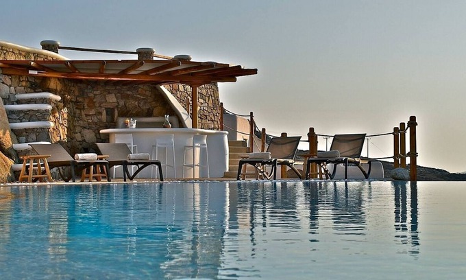 Agios Ioannis Villa | Luxury Estate 5 Bedroom Villa & Guest House, Private Infinity Pool and Panoramic Sea & Sunset Views
