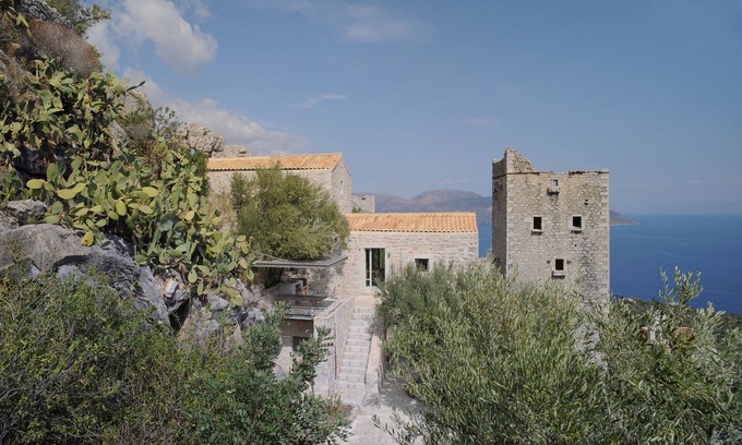 East Mani House | Maina, a traditional hillside house with full sea view in Mani, Peloponnese.
