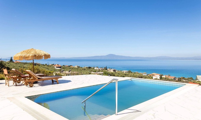 Diasella Apartment | Seaview Haven with Pool by the beach