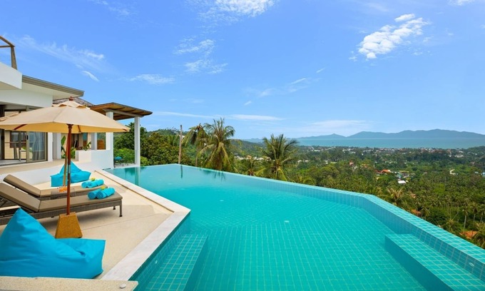 Bophut Hills Villa | Villa Pearl - 3 Bedroom Private Pool Sea View Villa