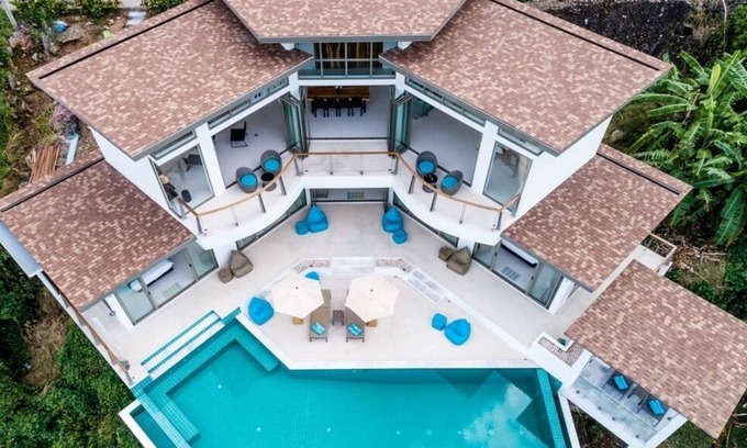 Bophut Hills Villa | Villa Pearl - 5 Bed Private Pool Sea View Villa