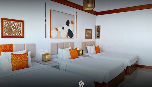 Deluxe Triple Room, Pool View