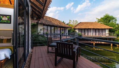 Deluxe Bungalow Double River View - Free City Shuttle Service