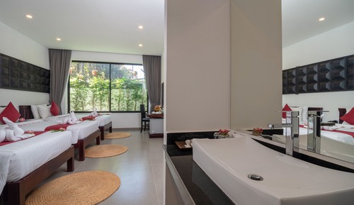 Deluxe Family balcony with pool view
