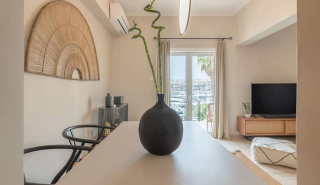 Minimal Retreat w/Watercoloured Sunset View in Pireas